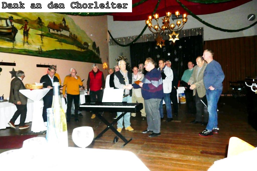 Dank an den Chorleiter